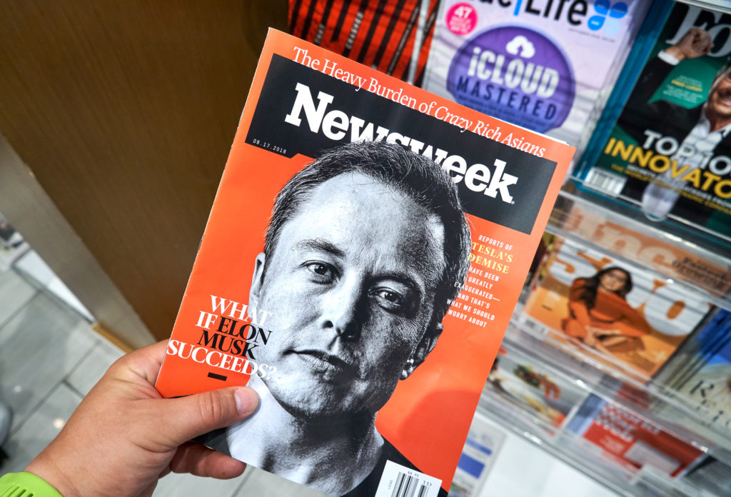 elon musk on the cover of newsweek