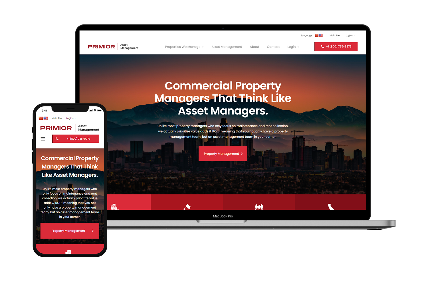 real estate asset manager website design by revved digital