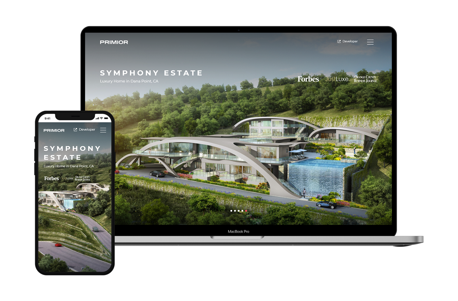 real estate luxury property website design by revved digital
